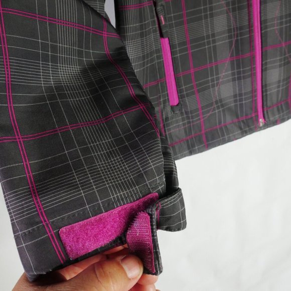 Free Country Girls Size L Hooded Winter Jacket Gray Pink - Picture 7 of 14